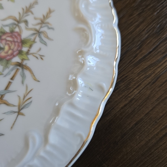 Floral Ceramic Tea Pot Stand Coaster / Hot Pad Vintage - Picture 3 of 4